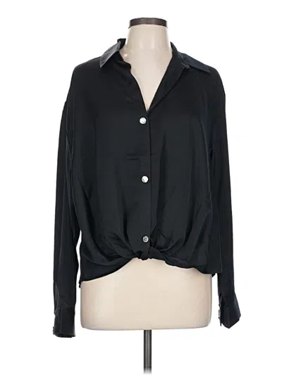 Pre-owned Express Long Sleeve Blouse In Black