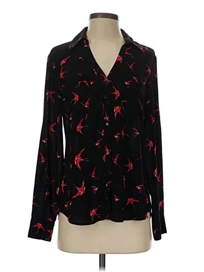Pre-owned Express Long Sleeve Blouse In Black