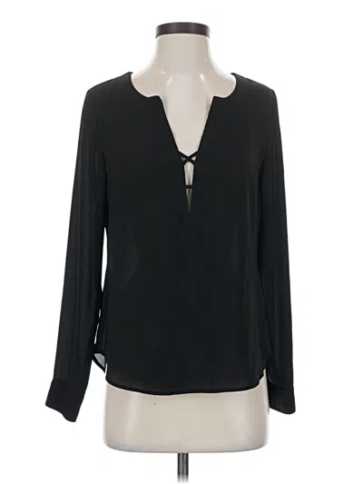 Pre-owned Express Long Sleeve Blouse In Black
