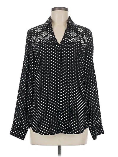 Pre-owned Express Long Sleeve Blouse In Black