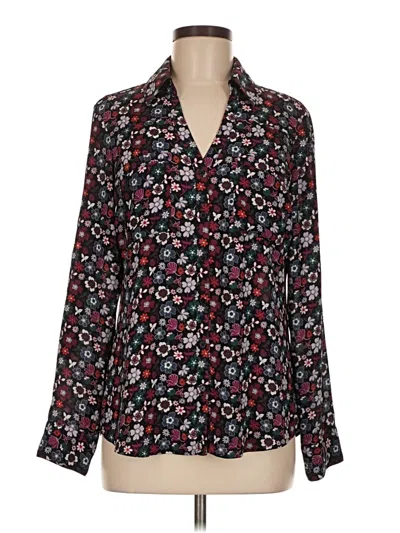 Pre-owned Express Long Sleeve Blouse In Black