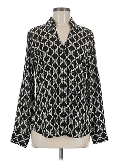 Pre-owned Express Long Sleeve Blouse In Black