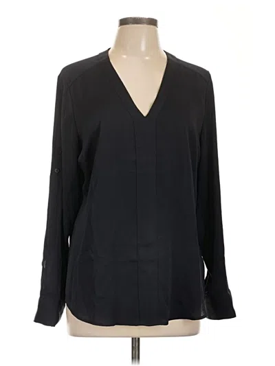 Pre-owned Express Long Sleeve Blouse In Black