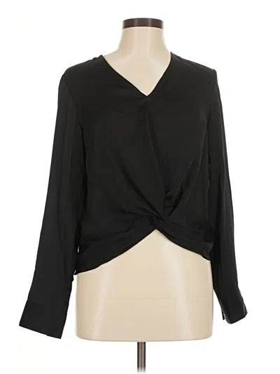 Pre-owned Express Long Sleeve Blouse In Black