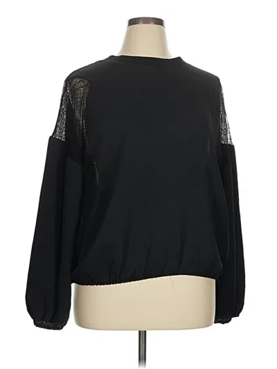 Pre-owned Express Long Sleeve Blouse In Black