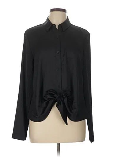 Pre-owned Express Long Sleeve Blouse In Black
