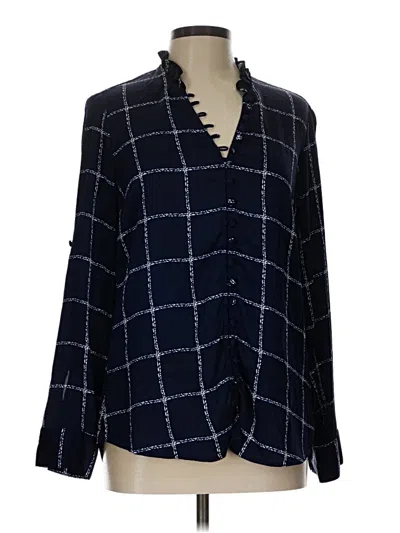 Pre-owned Express Long Sleeve Blouse In Black