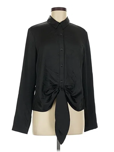 Pre-owned Express Long Sleeve Blouse In Black