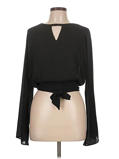 Pre-owned Express Long Sleeve Blouse In Black