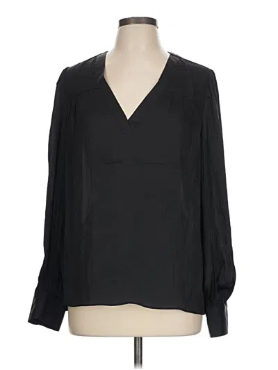 Pre-owned Express Long Sleeve Blouse In Black