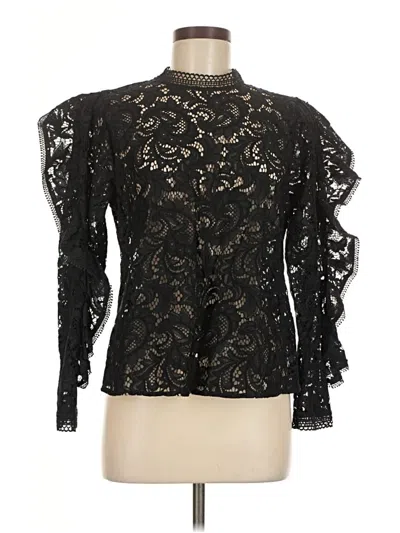 Pre-owned Express Long Sleeve Blouse In Black
