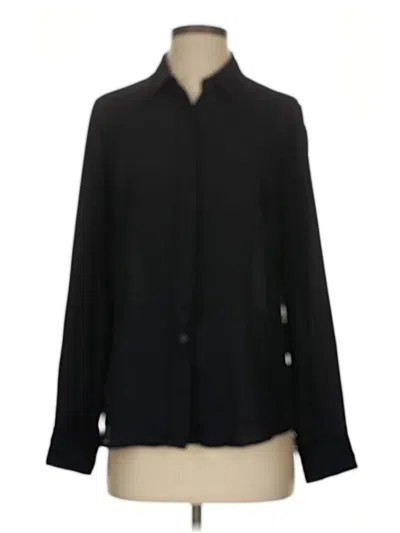 Pre-owned Express Long Sleeve Blouse In Black