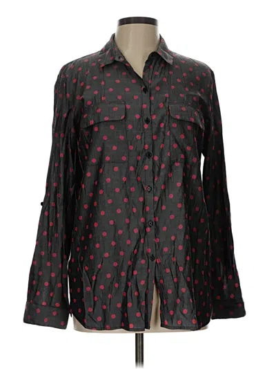 Pre-owned Express Long Sleeve Blouse In Black