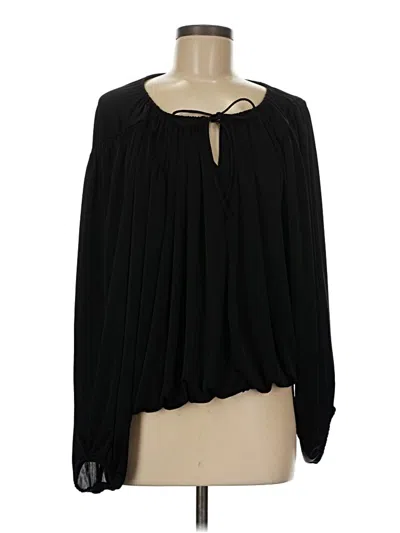 Pre-owned Express Long Sleeve Blouse In Black