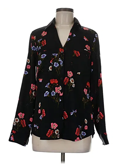 Pre-owned Express Long Sleeve Blouse In Black