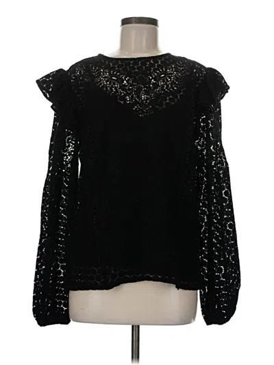 Pre-owned Express Long Sleeve Blouse In Black