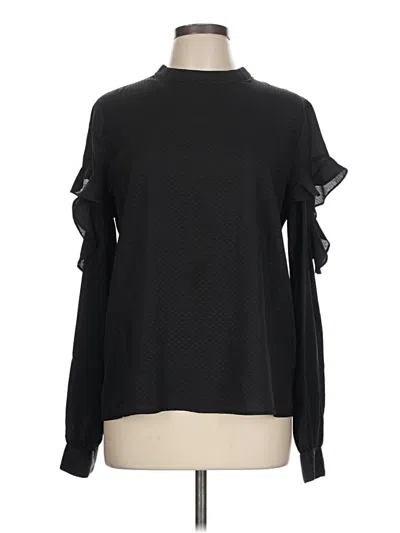 Pre-owned Express Long Sleeve Blouse In Black