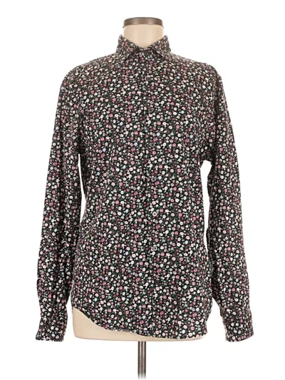 Pre-owned Express Long Sleeve Blouse In Black
