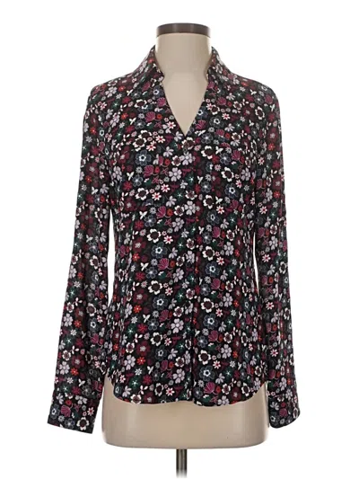 Pre-owned Express Long Sleeve Blouse In Black