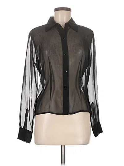 Pre-owned Express Long Sleeve Blouse In Black