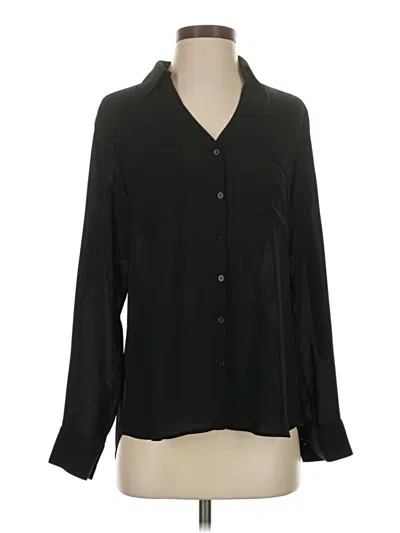 Pre-owned Express Long Sleeve Blouse In Black