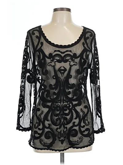 Pre-owned Express Long Sleeve Blouse In Black