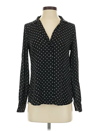 Pre-owned Express Long Sleeve Blouse In Black