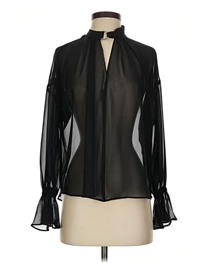 Pre-owned Express Long Sleeve Blouse In Black