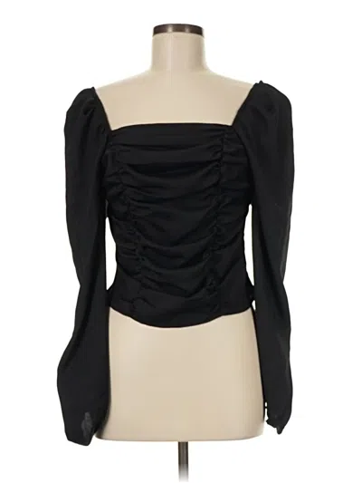 Pre-owned Express Long Sleeve Blouse In Black