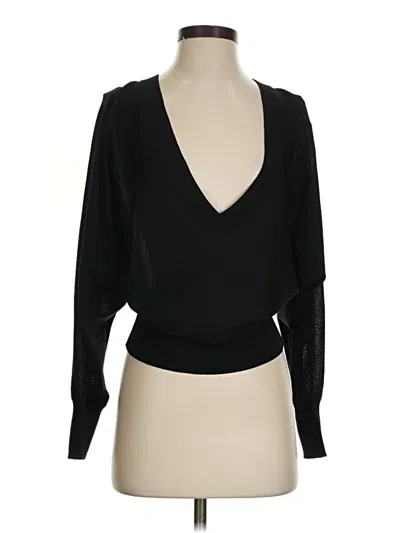Pre-owned Express Long Sleeve Blouse In Black