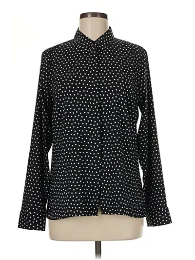 Pre-owned Express Long Sleeve Blouse In Black