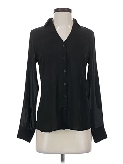 Pre-owned Express Long Sleeve Blouse In Black