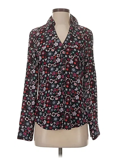 Pre-owned Express Long Sleeve Blouse In Black