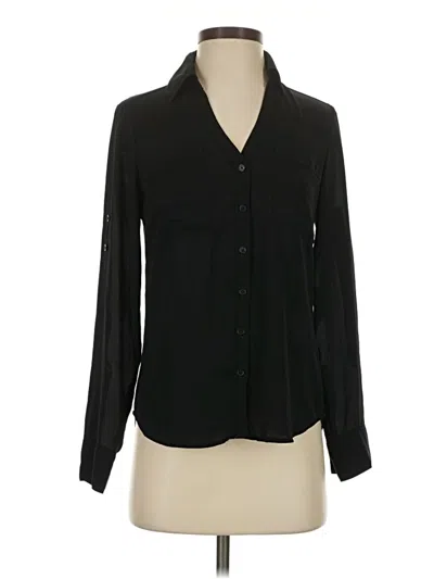 Pre-owned Express Long Sleeve Blouse In Black