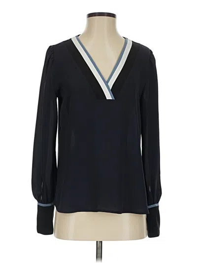 Pre-owned Express Long Sleeve Blouse In Black