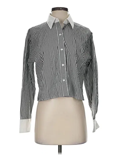 Pre-owned Express Long Sleeve Blouse In Black