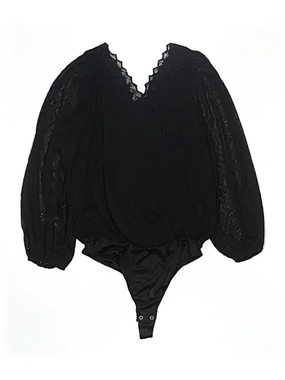 Pre-owned Express Long Sleeve Blouse In Black