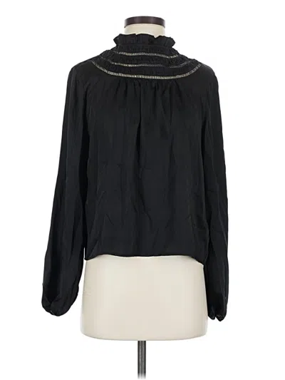 Pre-owned Express Long Sleeve Blouse In Black