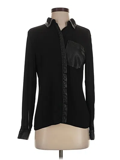 Pre-owned Express Long Sleeve Blouse In Black