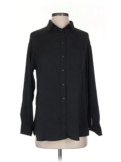 Pre-owned Express Long Sleeve Blouse In Black