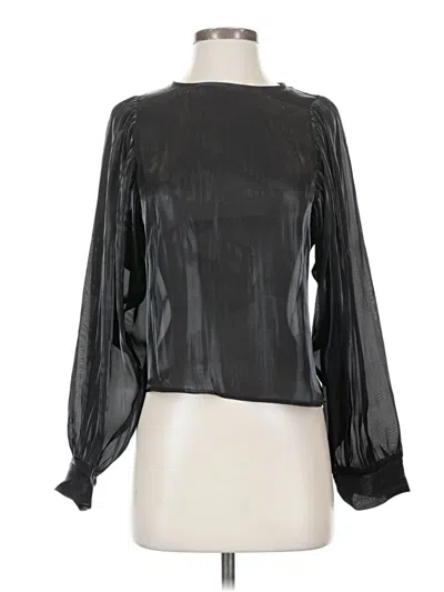 Pre-owned Express Long Sleeve Blouse In Black