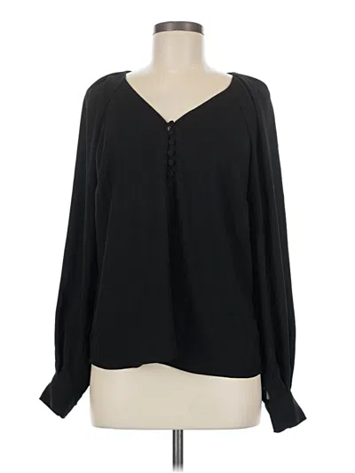 Pre-owned Express Long Sleeve Blouse In Black