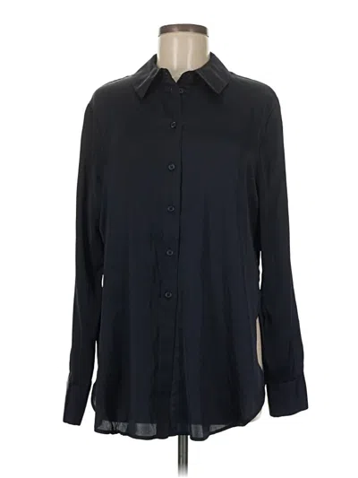 Pre-owned Express Long Sleeve Blouse In Black