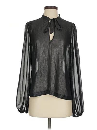 Pre-owned Express Long Sleeve Blouse In Black
