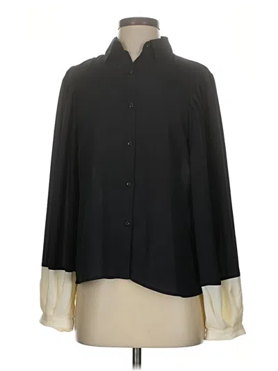 Pre-owned Express Long Sleeve Blouse In Black