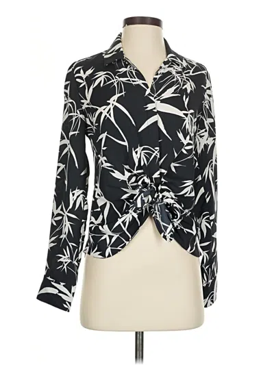 Pre-owned Express Long Sleeve Blouse In Black