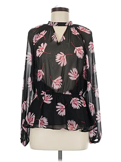 Pre-owned Express Long Sleeve Blouse In Black