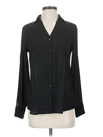 Pre-owned Express Long Sleeve Blouse In Black