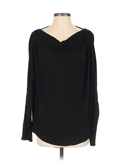Pre-owned Express Long Sleeve Blouse In Black