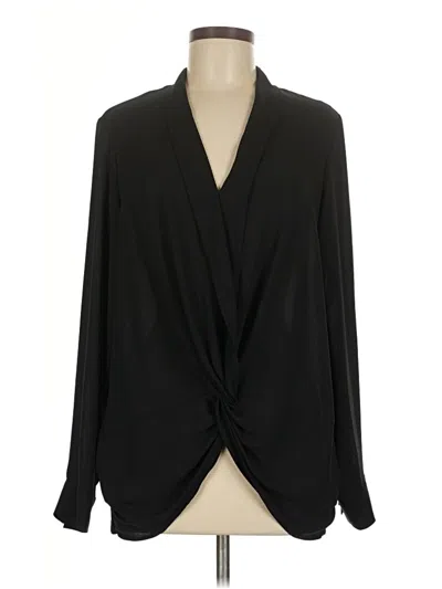 Pre-owned Express Long Sleeve Blouse In Black
